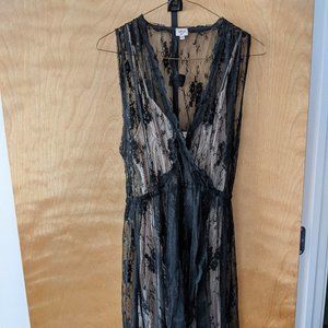 Wilfred Black Lace Dress with Silk Slip